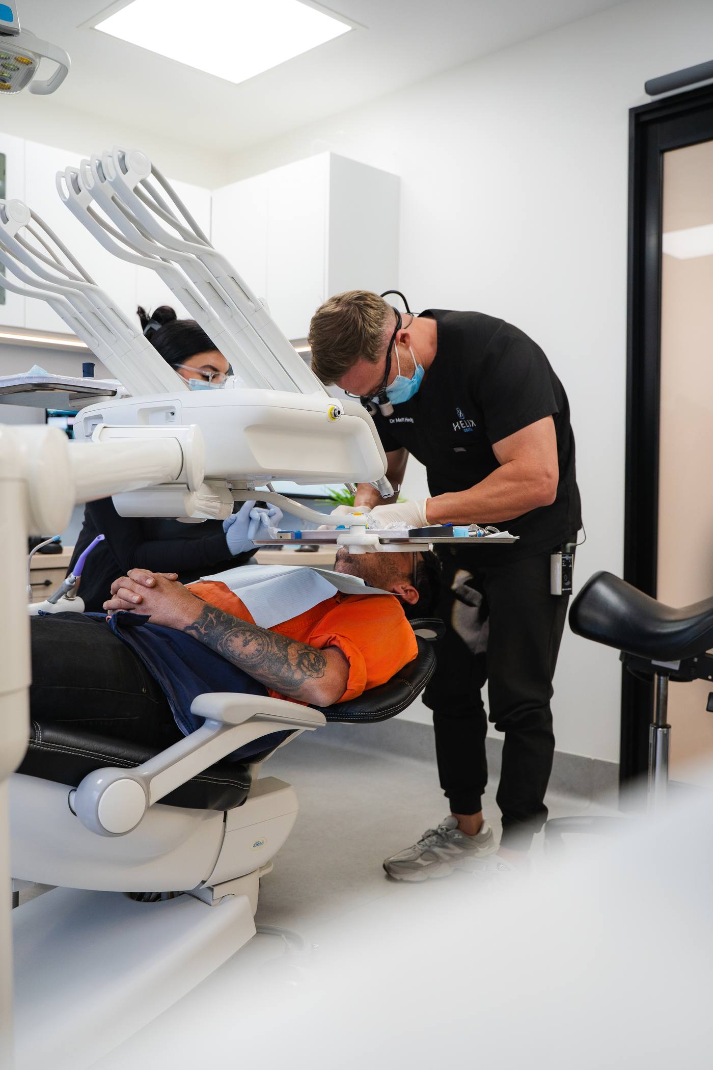 Reception and treatment area at Helix Dental, Mermaid Waters